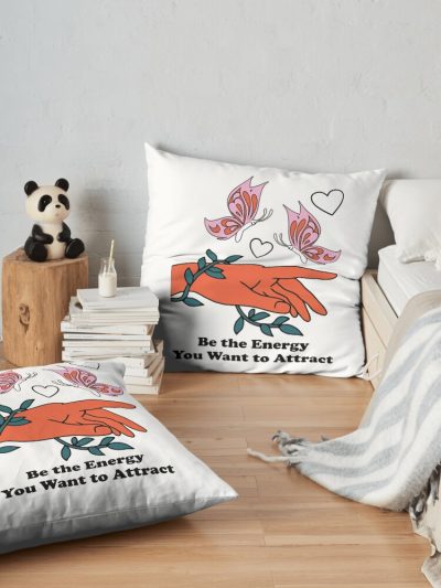 Spencer Barbosa Merch Be The Energy You Want To Attract Throw Pillow Official Spencer Barbosa Merch