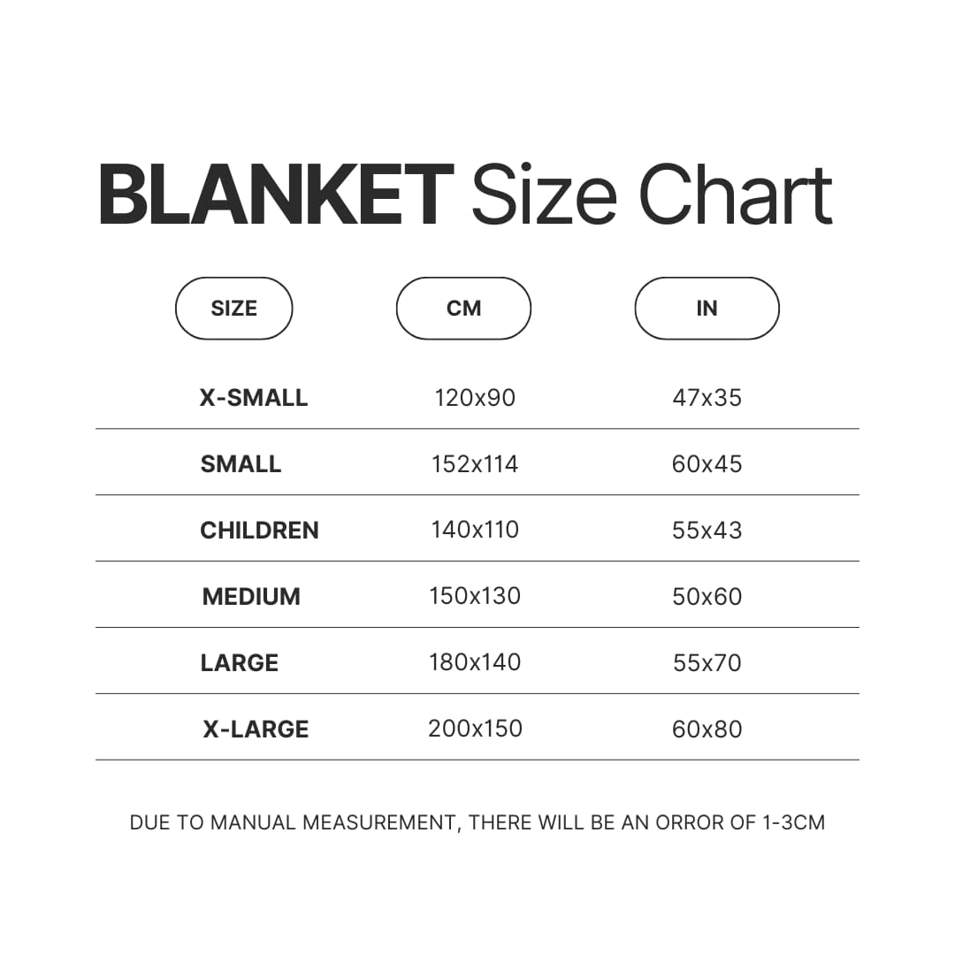 Blanket Size Chart - Spencer Barbosa Shop